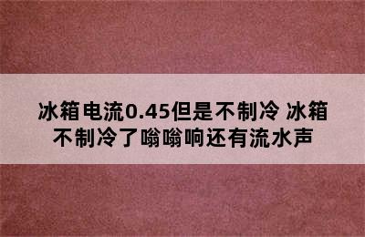 冰箱电流0.45但是不制冷 冰箱不制冷了嗡嗡响还有流水声